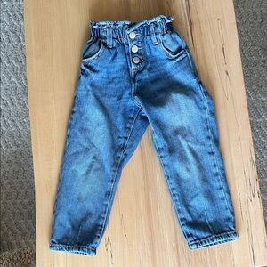 Zara Kids Blue Denim Jeans with Button Detail